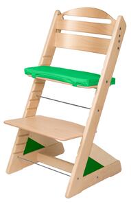 Dětská rostoucí židle Jitro Plus přírodní Barva volitelného klínu: Zelená