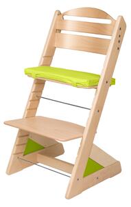 Dětská rostoucí židle Jitro Plus přírodní Barva volitelného klínu.: Světle Zelená