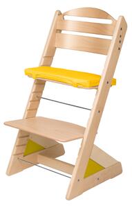 Dětská rostoucí židle Jitro Plus přírodní Barva volitelného klínu: Žlutá