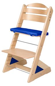 Dětská rostoucí židle Jitro Plus přírodní Barva volitelného klínu.: Modrá