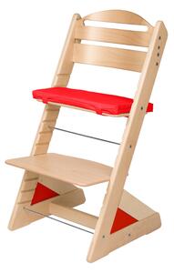 Dětská rostoucí židle Jitro Plus přírodní Barva volitelného klínu.: Červená