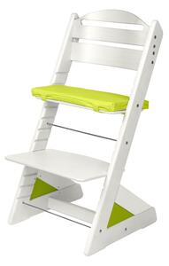 Dětská rostoucí židle Jitro Plus bílá Barva volitelného klínu.: Světle Zelená