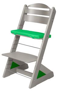 Dětská rostoucí židle Jitro Plus šedá Barva volitelného klínu.: Zelená