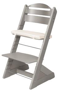 Dětská rostoucí židle Jitro Plus šedá Barva volitelného klínu.: Bílá