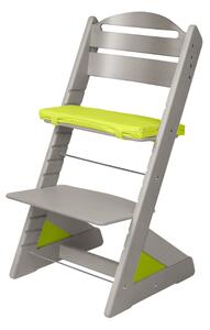 Dětská rostoucí židle Jitro Plus šedá Barva volitelného klínu.: Světle Zelená