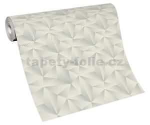 Vliesové tapety na zeď IMPOL Spotlight 3 10106-31, rozměr 10,05 m x 0,53 m, jehlany 3D šedé s metalickými odlesky, ERISMANN