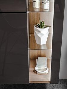 ViaDomo Via Domo - Koupelnová skříňka vysoká Bahama Grey - šedá - 45x170x33 cm