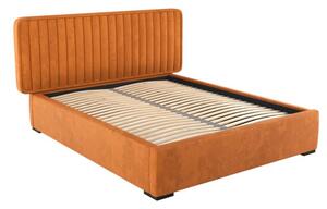 Čalouněná postel 140x200 cm Aria (oranžová). Vlastní profesionální přeprava až k Vám domů 1041779