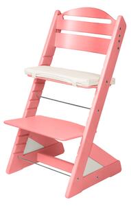 Dětská rostoucí židle Jitro Plus růžová Barva volitelného klínu: Bílá
