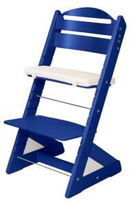 Dětská rostoucí židle Jitro Plus modrá Barva volitelného klínu.: Bílá