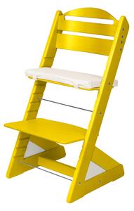 Dětská rostoucí židle Jitro Plus žlutá Barva volitelného klínu: Bílá