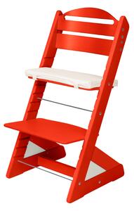 Dětská rostoucí židle Jitro Plus červená Barva volitelného klínu.: Bílá