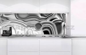 Samolepící tapety za kuchyňskou linku, rozměr 180 cm x 60 cm, tekuté stříbro, DIMEX KI-180-001