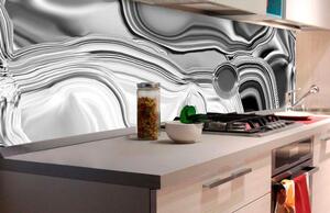 Samolepící tapety za kuchyňskou linku, rozměr 180 cm x 60 cm, tekuté stříbro, DIMEX KI-180-001