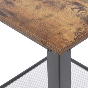 Boční stolek z tmavého dřeva s černým ASTON