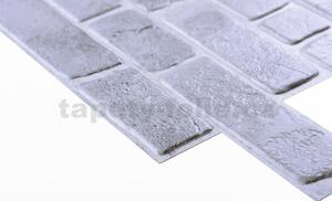 Obkladové panely 3D PVC 56014, rozměr 951 x 495 mm, tloušťka 0,4 mm, cihla šedá, REGUL