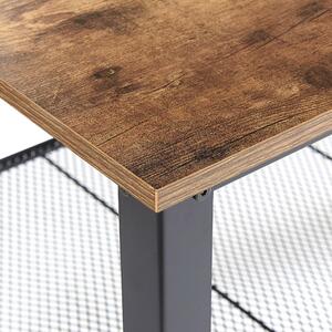 Konferenční stolek z tmavého dřeva s černým ASTON