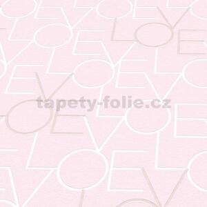 Vliesové tapety na zeď Sweet and Cool 10165-23, rozměr 10,05 m x 0,53 m, LOVE růžové, ERISMANN