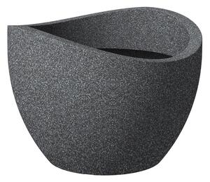 Scheurich Květináč Wave Globe (Ø 40 x 30 cm, Black Granit) (100206774001)