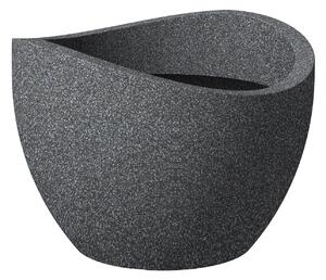 Scheurich Květináč Wave Globe (Ø 40 cm x 30 cm, Black Granit) (100206774001)