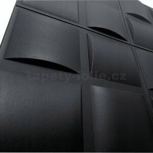 3D panel 0005, cena za kus, rozměr 50 cm x 50 cm, PLAID černý, IMPOL TRADE