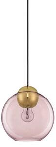 Nova Luce Midori E27 závěsné skleněné svítidlo Růžová
