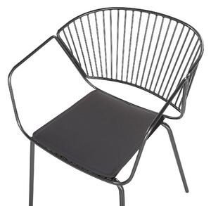 Kov Jídelní židle Sada 2 ks Černá RIGBY