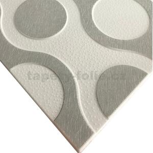3D panel 0019, cena za kus, rozměr 50 cm x 50 cm, CHAINS šedý, IMPOL TRADE