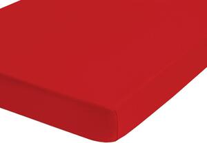 Biberna Žerzejové napínací prostěradlo (90-100 x 200 cm, červená) (100226989017)