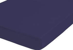 Biberna Žerzejové napínací prostěradlo (90-100 x 200 cm, námořnická modrá) (100226989026)