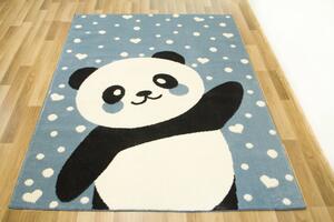 Koberec Kids Shaggy 6124A Panda modrý / krémový