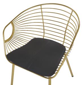 Sada 2 kovových židlí zlatá HOBACK