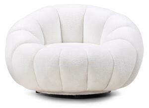 Hector Designové relaxační křeslo VENEZIA 100 cm boucle bílé