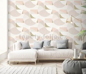 Vliesové tapety na zeď ERISMANN Elle Decoration 10150-05, rozměr 10,05 m x 0,53 m, geometrický vzor růžovo-zlatý, ERISMANN