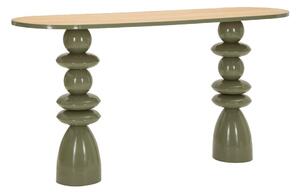 Zelený kovový konzolový stolek 45x150 cm Metal Console – Mauro Ferretti
