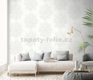 Vliesové tapety na zeď ERISMANN Elle Decoration 10154-31, rozměr 10,05 m x 0,53 m, zámecký vzor bílo-šedý na bílém podkladu, ERISMANN