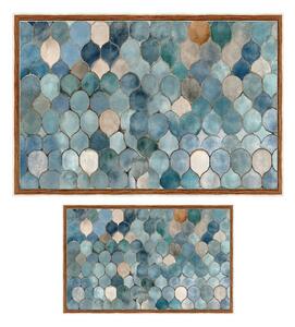 Modré koupelnové předložky v sadě 2 ks 60x100 cm – Foutastic