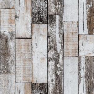 Vliesové tapety na zeď IMPOL G.D. 166201, rozměr 10,05 m x 0,53 m, dřevo s patinou, GRANDECO