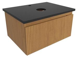 Koupelnová skříňka s krycí deskou SAT Evolution 58x30x44,5 cm dub medový mat SATEVO60DMZ