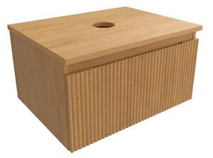 Koupelnová skříňka s krycí deskou SAT Evolution 58x30x44,5 cm dub medový mat SATEVO60DMD