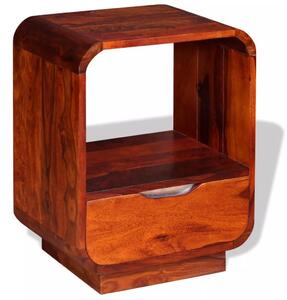 Noční stolek se zásuvkou - masivní sheesham | 40x30x50 cm