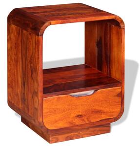 Noční stolek se zásuvkou - masivní sheesham | 40x30x50 cm