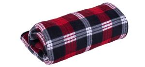 Deka Fleece červená karo 150x200cm TiaHome