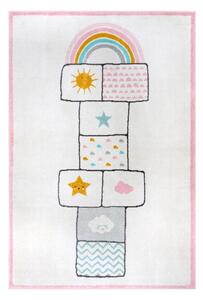 Růžovo-bíly dětský koberec 160x235 cm Bouncy – Hanse Home