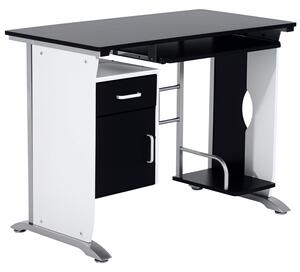 HOMCOM PC Počítačový stůl Kancelářský stůl 100x52x75cm Dřevěný nábytek | Aosom
