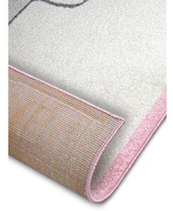 Růžovo-bílý dětský koberec 120x170 cm Bouncy – Hanse Home
