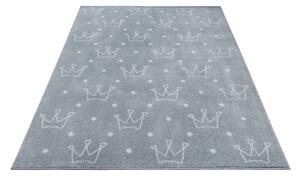 Šedý dětský koberec 120x170 cm Crowns – Hanse Home