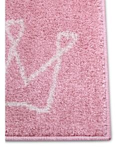 Růžový dětský koberec 160x235 cm Crowns – Hanse Home
