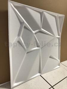 3D panel 0028, cena za kus, rozměr 50 cm x 50 cm, MERKUR bílý, IMPOL TRADE
