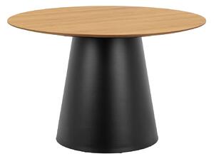 Actona Kulatý jídelní stůl Soli 120 cm dub přírodní/černý